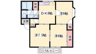 東姫路駅 徒歩9分 1階の物件間取画像